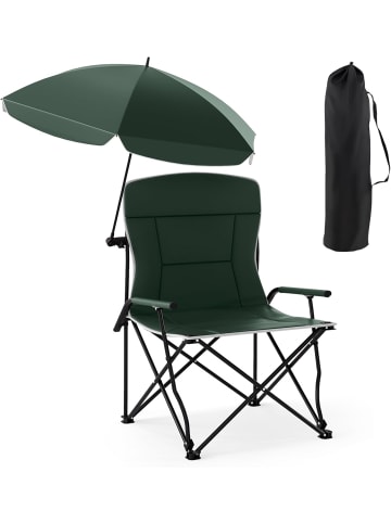 COSTWAY ampingstuhl faltbar mit Schirm in Grün
