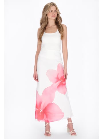 Usha Women Skirt in offwhite pink