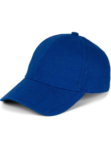 styleBREAKER Leinen Cap in Royalblau