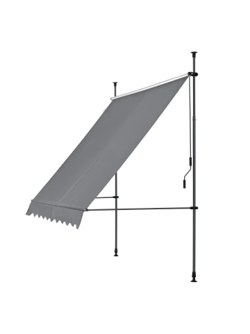 pro.tec Klemmmarkise in Grau (B)300cm