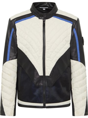 Carlo Colucci Bikerjacke Depian in Schwarz / Mehrfarbig
