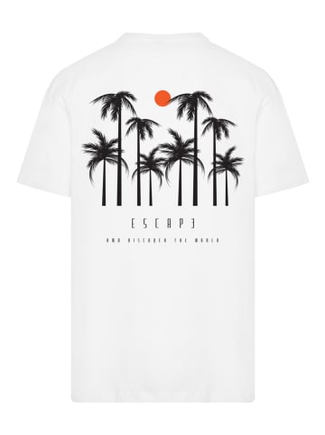 F4NT4STIC Heavy Oversize T-Shirt Oversize Escape Discover the World Palm Trees in weiß