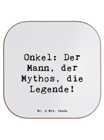Mr. & Mrs. Panda Untersetzer Onkel Legende mit Spruch in Weiß