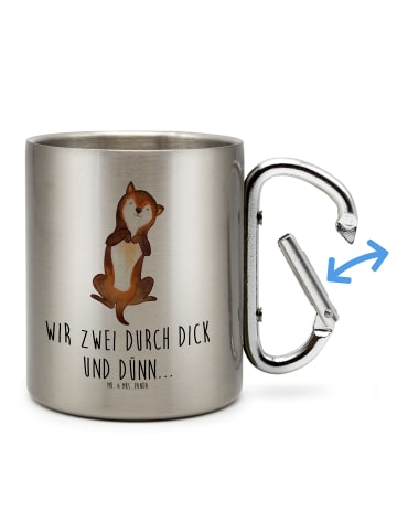 Mr. & Mrs. Panda Becher Hund Streicheln mit Spruch in Silber