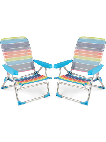 COSTWAY 2er Set Strandstühle klappbar leicht in Bunt