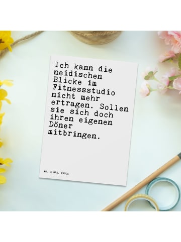 Mr. & Mrs. Panda Grußkarte Ich kann die neidischen... mit Spruch in Weiß