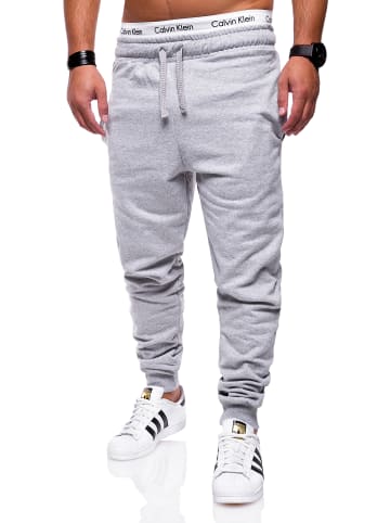 behype Jogginghose - MPBOSTON Lange Sporthose Basic Trainingshose in Grau