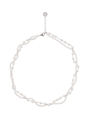 IZIA Women Necklace in Silver White