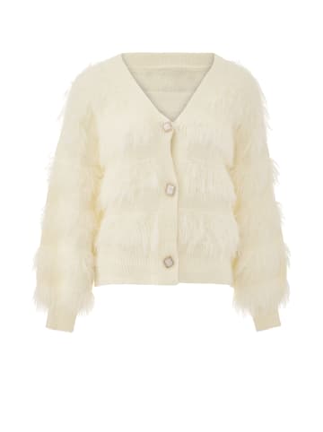 caspio Strickjacke in Wollweiss