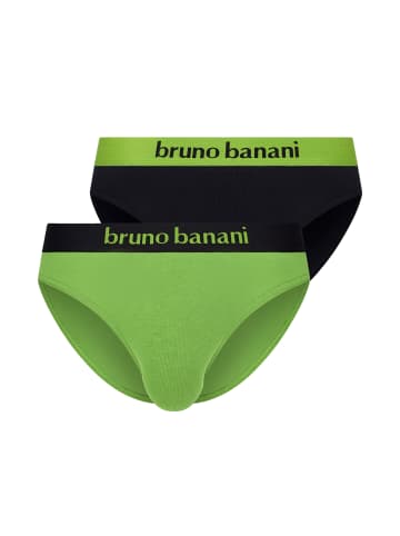 Bruno Banani Sportslip / Unterhose Flowing in Grün / Schwarz