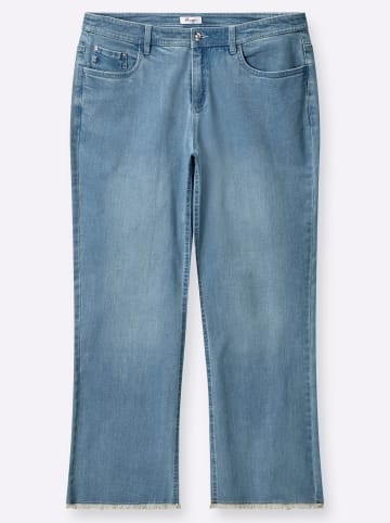 sheego Bootcut-Jeans in blue-bleached