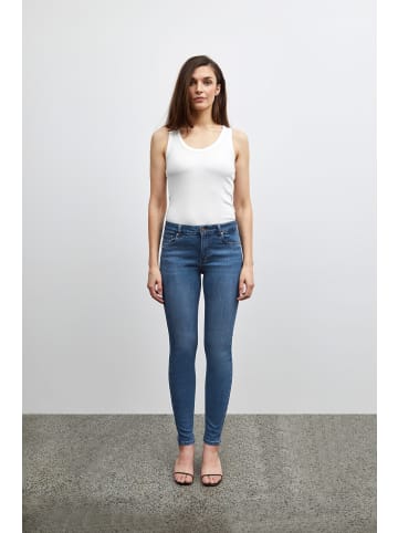 Pulz Jeans PZJOY skinny fit in Medium Blue Denim