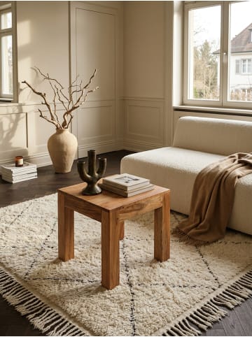 KADIMA DESIGN Couchtisch Massiv-Holz 45 cm breit Wohnzimmer-Tisch Design in Akazie