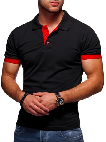 Style Division Poloshirt - SDTACOMA in Schwarz-Rot