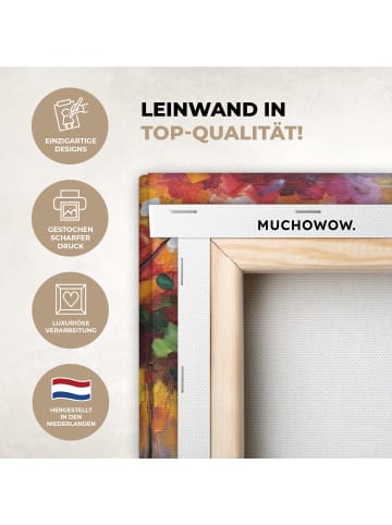MuchoWow Leinwand bilder Bunter Wald