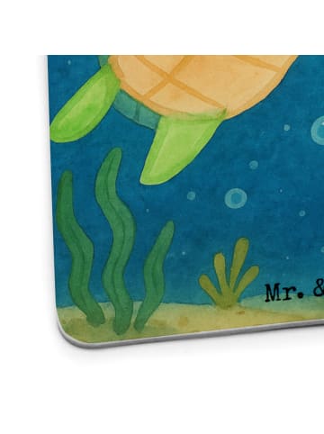 Mr. & Mrs. Panda Bierdeckel Schildkröten Paar Design ohne Spruch in Weiß