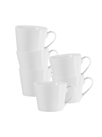 Ritzenhoff & Breker 6er Set Kaffeetassen Bianco Conico in Weiß 180 ml in weiß