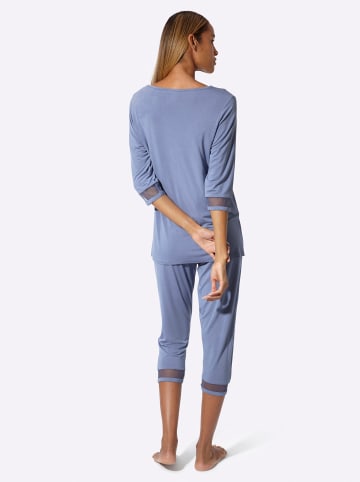 creation L Schlafanzug in taubenblau