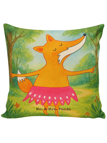 Mr. & Mrs. Panda Kuschel Kissen Fuchs Ballerina Design ohne Spruch in Weiß