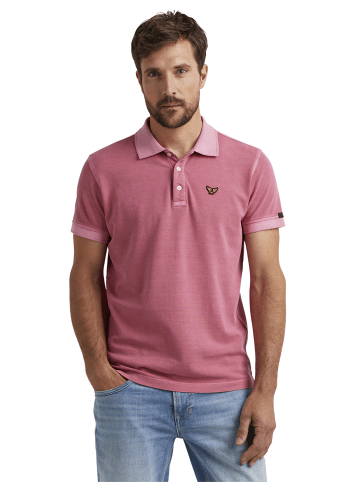 PME Legend Poloshirt PIQUE GARMENT DYE in Rot