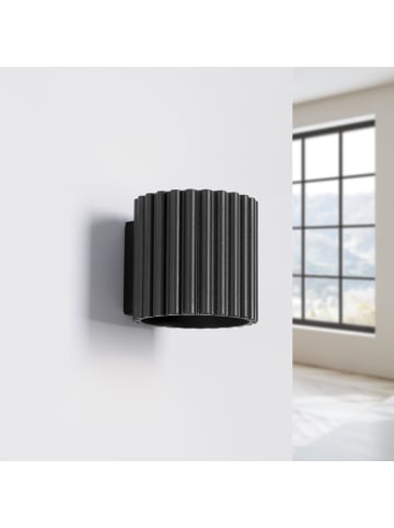 Nice Lamps Wandlampe ZORA 1 black H 10 cm
