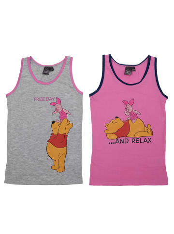 Disney 2er Pack Disney Unterhemd - Winnie Puuh in grau/rosa