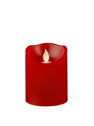 STAR Trading LED Kerze Twinkle Echtwachs in rot - H: 10cm