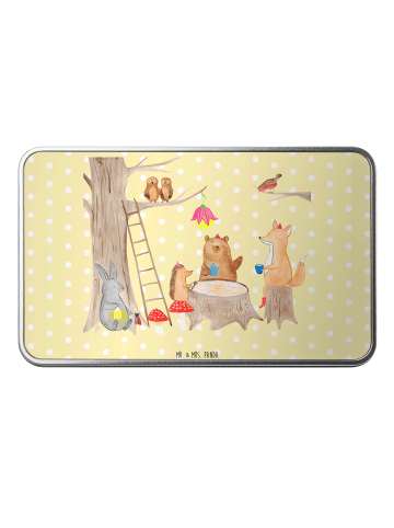 Mr. & Mrs. Panda Keksdose Waldtiere Picknick ohne Spruch in Gelb Pastell