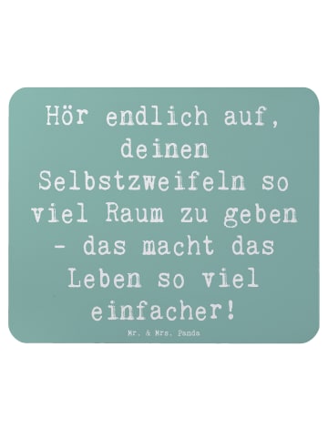 Mr. & Mrs. Panda Mousepad Spruch Zweifel an sich selbst mit Spruch in Meeresbrise