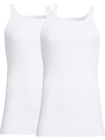 Con-ta Baumwolle, Feinripp Unterhemd 2er-Pack in weiß