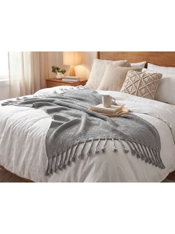 Beliani Kuscheldecke NAZILLI in Grau - (W) 125 x (H) 1 x (L) 150 cm