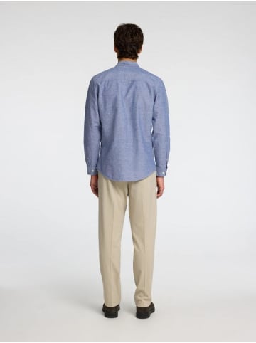 Selected Langarmhemd in Medium Blue Denim