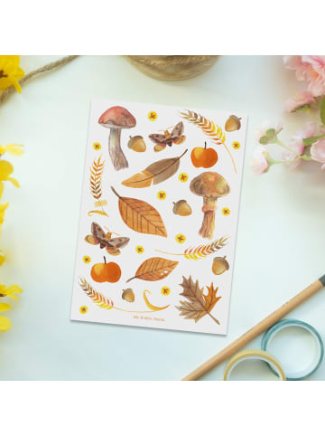 Mr. & Mrs. Panda Grußkarte Herbst mit Spruch in Bunt