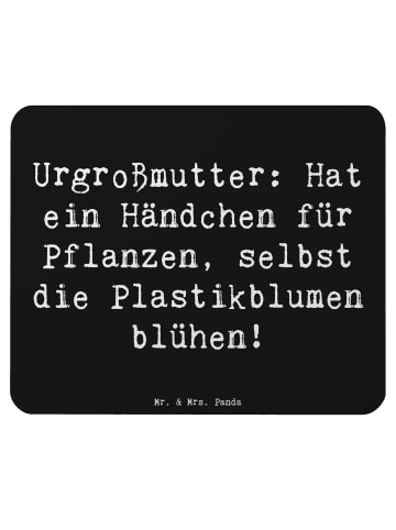 Mr. & Mrs. Panda Mauspad Urgroßmutter Wundergrün mit Spruch in Schwarz
