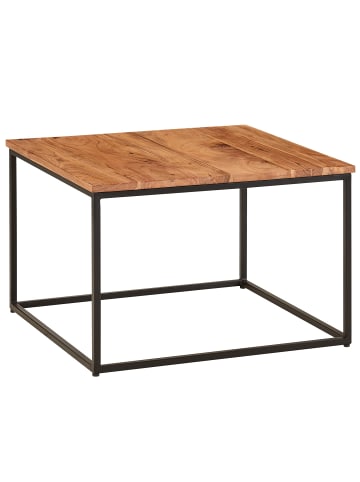 KADIMA DESIGN Couchtisch 60x60x41 cm Massivholz Metall Sofatisch Wohnzimmertisch