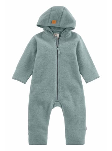 Hessnatur Wollfleece Overall in mattgrün