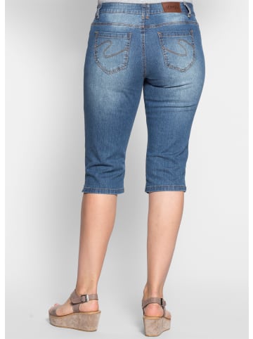 sheego Caprijeans in blue denim