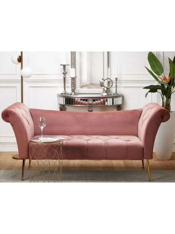 Beliani Chaiselongue NANTILLY in Rosa - (W) 175 x (H) 76 x (L) 70 cm symmetrisch
