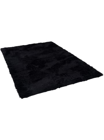 Pergamon Hochflor-Teppich Fluffy in schwarz