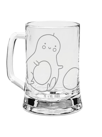 Mr. & Mrs. Panda Gravur Bierkrug Avocado Kern rollt ohne Spruch in Transparent