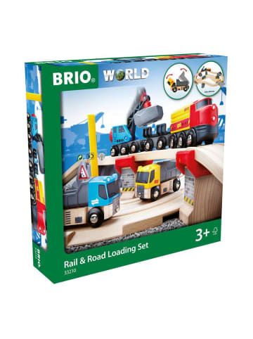 Brio Brio Aktionsspiel Steinverlade Set, Straßen & Schienen in bunt