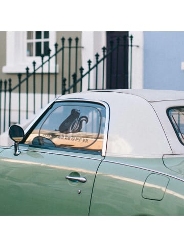 Mr. & Mrs. Panda Sonnenschutz für Auto Stinktier Sitzen mit Spruch in Weiß
