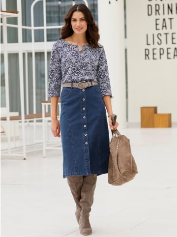 WITT WEIDEN Print-Shirt in marine-bedruckt