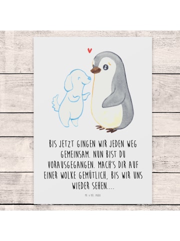 Mr. & Mrs. Panda Trauerspruchkarte Trauer Hund mit Spruch in Weiß