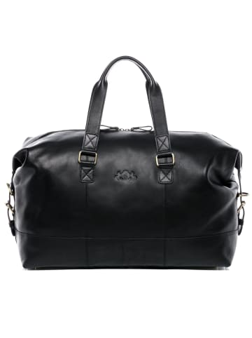 SID & VAIN Leder-Reisetasche YALE Weekender groß Handgepäck echt Leder in schwarz