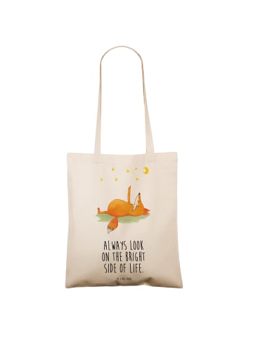Mr. & Mrs. Panda Shopping Tasche Fuchs Sterne mit Spruch in Creme