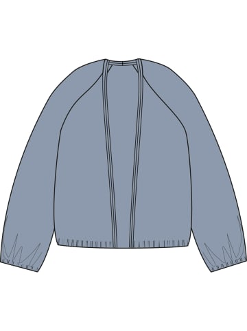 Milano Italy Open Cardigan 1/1 Raglan Sleeve in Cornflower Blue