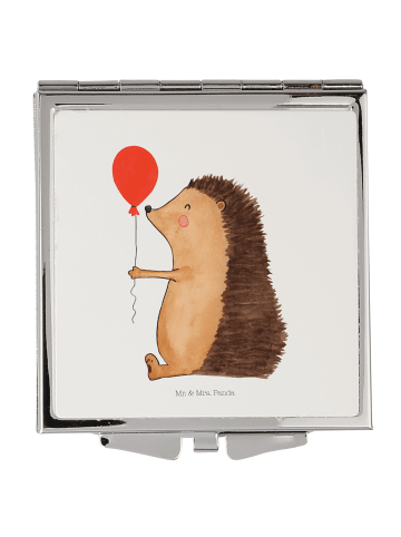 Mr. & Mrs. Panda Klappspiegel Igel Luftballon ohne Spruch in Weiß