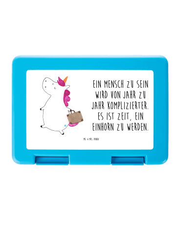 Mr. & Mrs. Panda Lunchbox Einhorn Koffer mit Spruch in Weiß