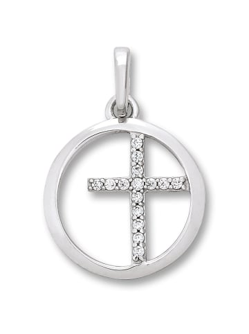 ONE ELEMENT  Zirkonia Kreuz Anhänger aus 925 Silber in silber